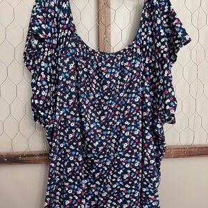 Lane Bryant Multicolor Floral Blouse